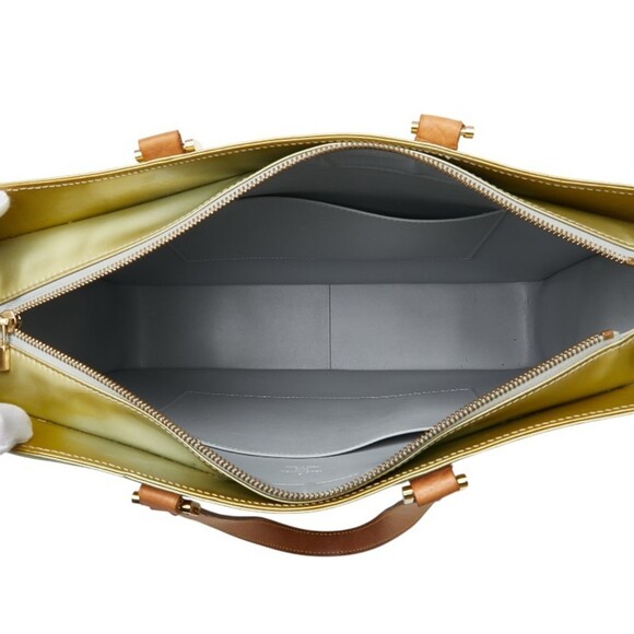 LOUIS VUITTON Green Monogram Leather Tote Bag - Picture 9 of 12